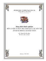 sáng kiến kinh nghiệm rèn luyện tư duy cho học sinh qua các bài tập định luật bảo toàn