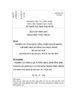 nghiên cứu phân lập, tuyển chọn, sinh tổng hợp enzym colagenaza và ứng dụng trong thực phẩm