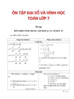 ÔN TẬP ĐẠI SỐ VÀ HÌNH HỌC TOÁN LỚP 7