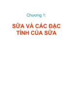 sữa và các đặc tính của sữa - luận văn, đồ án, đề tài tốt nghiệp