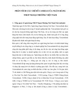 phân tích chỉ số camel của ngân hàng TMCP ngoại thương việt nam