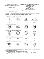 DE THI CHỌN HỌC SINH GIỎI TIẾNG ANH VÒNG HUYỆN