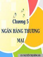 Slide tiền tệ ngân hàng  chương 5  Ngân hàng thương mại