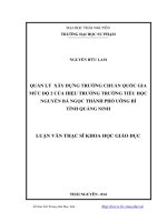 quản lý xây dựng trường chuẩn quốc gia mức độ 2 của hiệu trưởng trường tiểu học nguyễn bá ngọc thành phố uông bí tỉnh quảng ninh