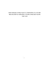 nhân sinh quan phật giáo và ảnh hưởng của nó đến đời sống tinh thần người việt nam