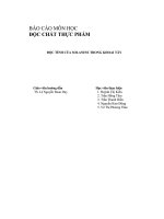 độc tính của solanine trong khoai tây - luận văn, đồ án, đề tài tốt nghiệp