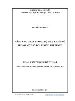 nâng cao chất lượng bộ điều khiển số trong một số đối tượng phi tuyến
