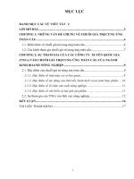 trình bày lý thuyết về chuỗi giá trị cung ứng toàn cầu và phân tích vai trò sự tham gia của công ty xuyên quốc gia trong chuối giá trị cung ứng toàn cầu của ngành nông nghiệp