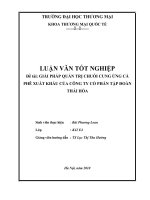 Giải pháp quản trị chuỗi cung ứng cà phê xuất khẩu của công ty cổ phần tập đoàn thái hòa