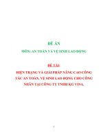 hiện trạng và giải pháp nâng cao công tác an toàn – vệ sinh lao động cho công nhân tại công ty tnhh kg vina