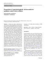 Preparation of superhydrophobic electroconductive graphenecoated cotton cellulose