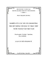 nghiên cứu các yếu tố ảnh hưởng thu hút dòng vốn đầu tư trực tiếp nước ngoài vào việt nam