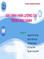 xác định hàm lượng chì trong rau xanh