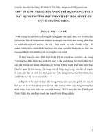 MỘT SỐ KINH NGHIỆM QUẢN LÝ CHỈ ĐẠO PHONG TRÀO XÂY DỰNG TRƯỜNG HỌC THÂN THIỆN HỌC SINH TÍCH CỰC Ở TRƯỜNG THCS