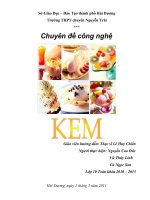 chuyên đề công nghệ kem