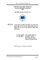 chọn một sản phẩm xuất khẩu của việt nam đang gặp các rào cản kỹ thuật, phân tích tác động của rào cản và đề xuất các chính sách khắc phục