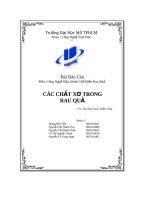 các chất xơ trong rau quả - luận văn, đồ án, đề tài tốt nghiệp