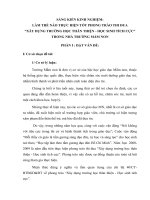 làm thế nào thực hiện tốt phong trào thi đua xây dựng trường học thân thiện - học sinh tích cực trong nhà trường mầm non