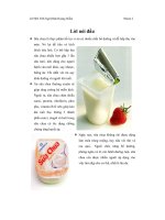 quy trình sản xuất sữa chua - luận văn, đồ án, đề tài tốt nghiệp