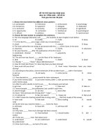 đề thi thử đại học tiếng anh đề số 23