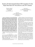 Iterative bi directional kalman DFE equalizer for the high data rate HF waveforms in the HF channel