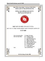 tiểu luận một số vấn đề cần lưu ý của ucp 600