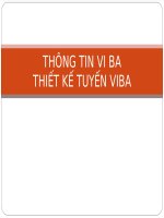 TÀI LIỆU THÔNG TIN VI BA đề tài THIẾT kế TUYẾN VI BA