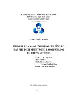 bảo quản lòng đỏ trứng vịt muối bằng màng bc hấp phụ nisin có nguồn gốc từ lactococcus lactis - luận văn, đồ án, đề tài tốt nghiệp