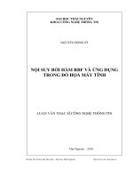 nội suy bởi hàm rbf và ứng dụng trong đồ họa máy tính