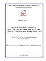 giải pháp hoàn thiện hoạt động marketing mix đối với dịch vụ mobile tv của công ty phần mềm và truyền thông vasc