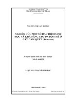 nghiên cứu một số đặc điểm sinh học và khả năng tạo đa bội thể ở cây cam quýt (rutaceae)