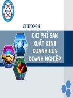 Slide bài giảng tài chính doanh nghiệp 1  Chi phí sản xuất kinh doanh của doanh nghiệp