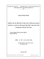 nghiên cứu xác định tần số alen, tần số kiểu gen của gen mã hóa αs1-casein có liên quan đến chất lượng sữa ở một số giống dê nuôi tại việt nam