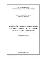 nghiên cứu ứng dụng bộ điều khiển narma - l2 vào thiết bị lái tự động vào góc bay của máy bay boeing