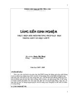 thực hiện đổi mới phương pháp dạy  học trong giờ văn học lớp 9