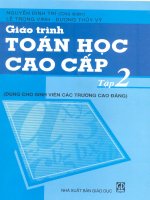 giáo trình toán học cao cấp tập 2