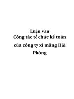 công tác tổ chức kế toán của công ty xi măng hải phòng