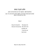 BÁO CÁO ĐÁNH GIÁ TÁC ĐỘNG  MÔI TRƯỜNG DỰ ÁN XÂY DƯNG BÃI CHÔN LẤP CHẤT THẢI RẮN SINH HOẠT TỈNH HƯNG YÊN