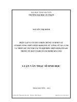 phân lập và tuyển chọn chủng vi sinh vật có khả năng thủy phân keratin từ lông vũ gia cầm và thiết kế vector tái tổ hợp biểu hiện keratinase trong tế bào vi khuẩn e.coli