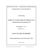 nghiên cứu và hoàn thiện quy trình sản xuất chế phẩm bổ sung neo-polynut