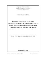nghiên cứu xây dựng và tổ chức một số chủ đề ngoại khóa phần cơ học vật lý lớp 10, nhằm phát huy tính tích cực nhận thức cho học sinh thpt dân tộc nội trú