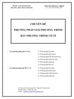 chuyên đề phương pháp giải phương trình bất phương trình vô tỉ