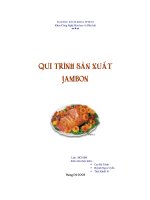 quy trình sản xuất jambon - luận văn, đồ án, đề tài tốt nghiệp