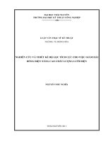 nghiên cứu và thiết kế bộ lọc tích cực cho việc giảm hài dòng điện nâng cao chất lượng lưới điện