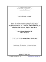 biện pháp quản lý hoạt động dạy học môn hóa học ở các trường trung học cơ sở thành phố uông bí tỉnh quảng ninh