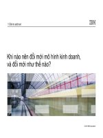 đổi mới mô hình kinh doanh và đổi mới như thế nào