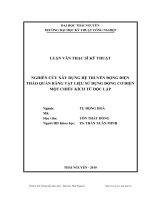 nghiên cứu xây dựng hệ thống truyền động điện tháo quấn băng vật liệu sử dụng động cơ điện một chiều kích từ độc lập