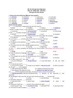 đề thi thử đại học tiếng anh đề số 33