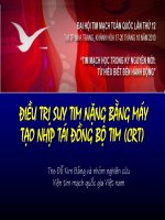 Điều trị suy tim nặng bằng máy tạo nhịp tái đồng bộ tim CRT