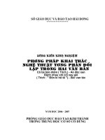 SKKN Phương pháp khai thác nghệ thuật tương phản đối lập trong 2 văn bản